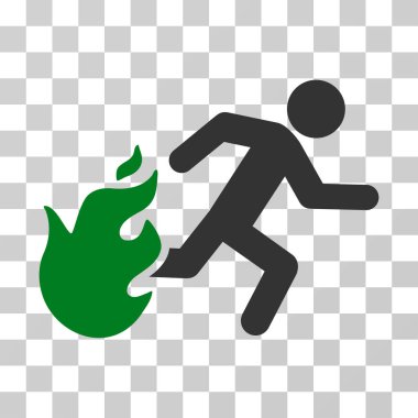 Adam vektör simgesi çalışan ateş