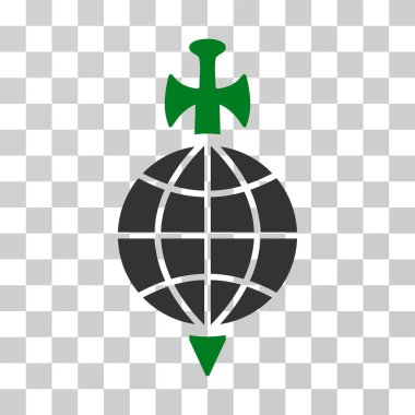 Küresel güvenlik vektör simgesi