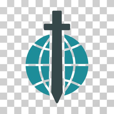 Küresel güvenlik vektör simgesi