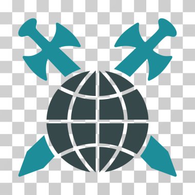 Küresel koruma vektör simgesi