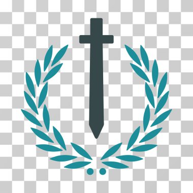 Kılıç onur Embleme vektör simgesi