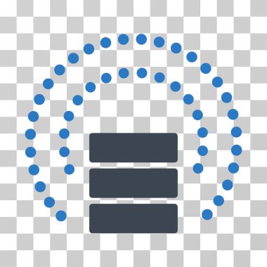 Veritabanı küre kalkan vektör simgesi