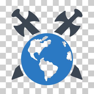 Dünya'ya kılıç vektör simgesi