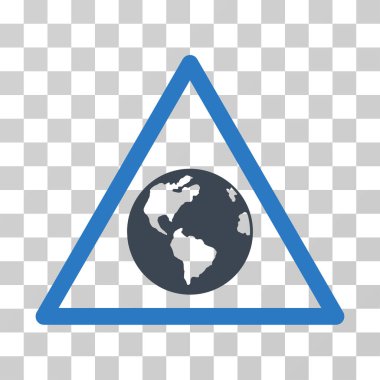 Dünya uyarı vektör simgesi