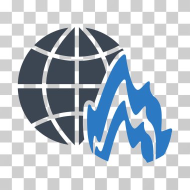 Küresel yangın vektör simgesi