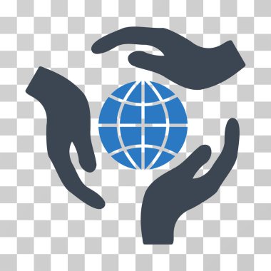 Küresel koruma vektör simgesi