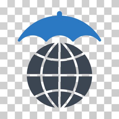 Global şemsiye vektör simgesi