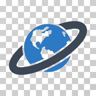 Halkalı gezegen vektör simgesi