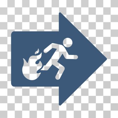 Yangın çıkış vektör simgesi