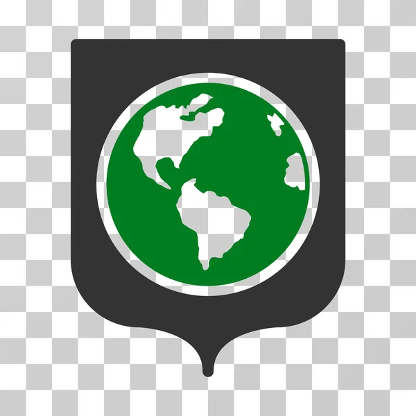 Earth Shield Vector Icon — Stock Vector