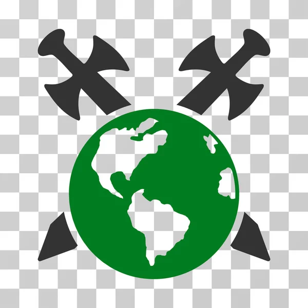 Jorden svärd vektor symbol — Stock vektor