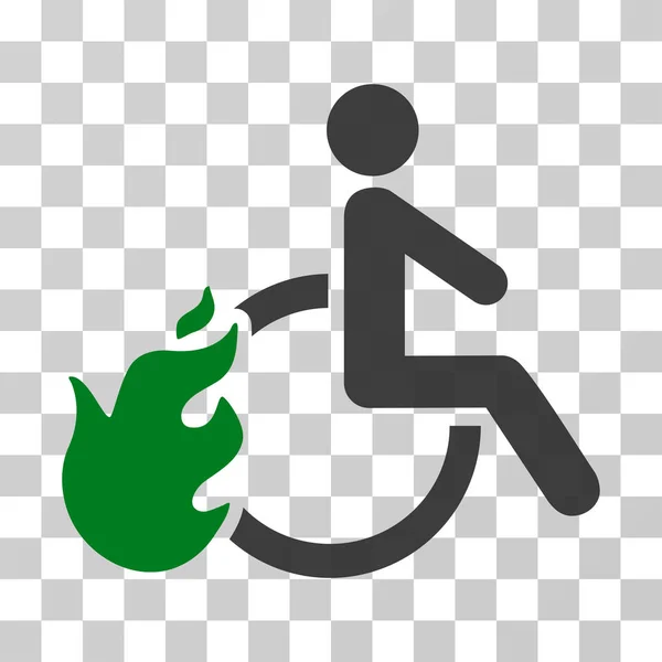 Icône vectorielle de personne handicapée virée — Image vectorielle