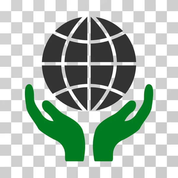 Global Hands Vector Icon — Stock Vector