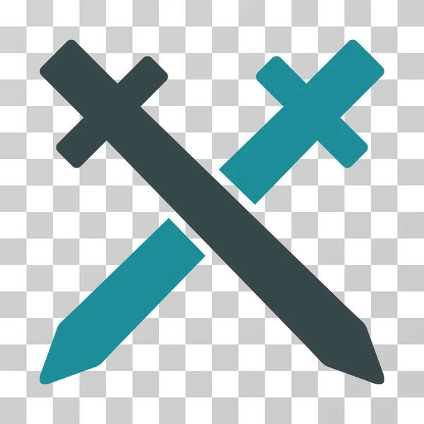 Křížení meče vektorové ikony — Stockový vektor