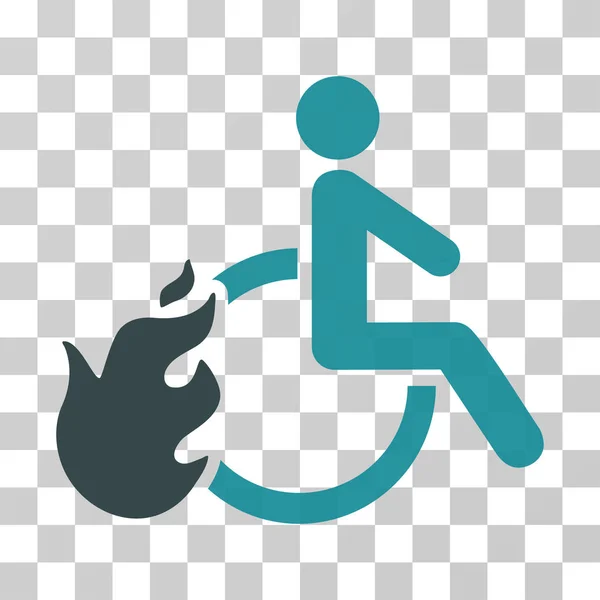 Gefeuert Behinderten Vektor-Symbol — Stockvektor