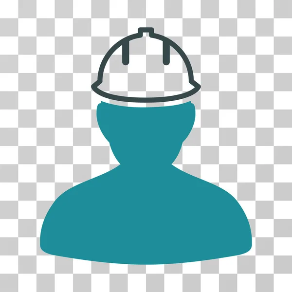 Icône vectorielle de personne en chapeau dur — Image vectorielle