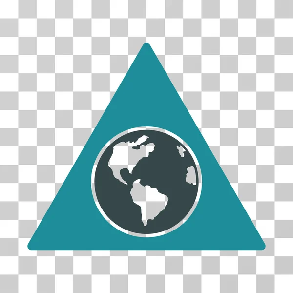 Terra Triángulo Vector Icono — Vector de stock