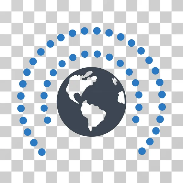 Earth Sphere Shield Vector Icon — Stock Vector