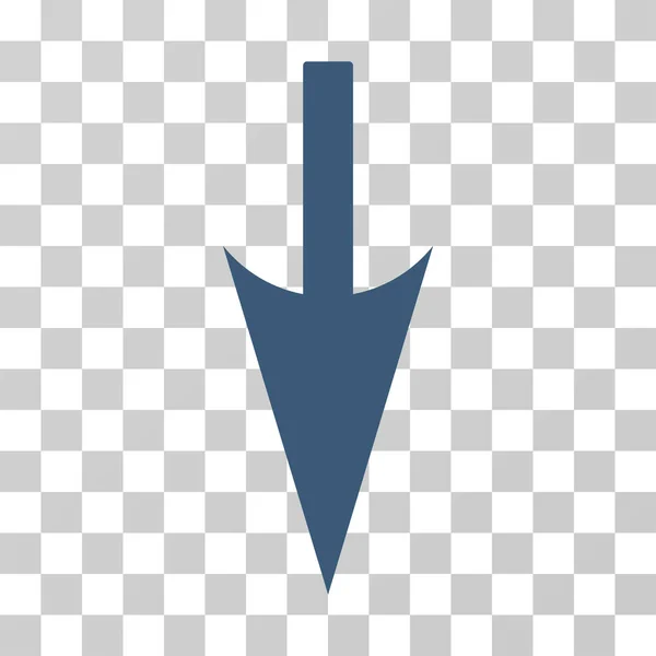 Sharp Down Arrow Vector Icon — Stock Vector