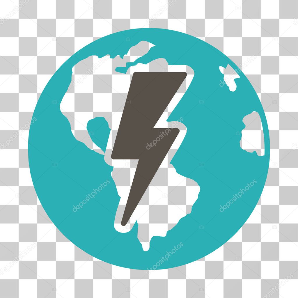 Earth Shock Vector Icon