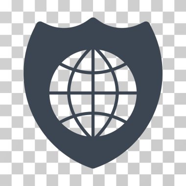 Küresel kalkan vektör simgesi