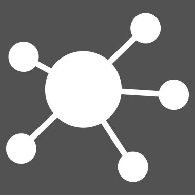 Ağ bağlantıları düz vektör simgesi