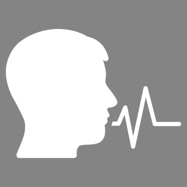 Kişi konuşma sinyali düz vektör simgesi