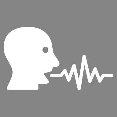 Kullanıcı sinyal düz vektör simge konuşmak