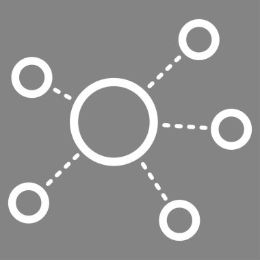 Sanal bağlantıları düz vektör simgesi