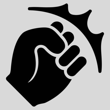 Yumruk Strike düz vektör simgesi