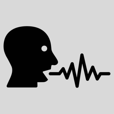 Kullanıcı sinyal düz vektör simge konuşmak