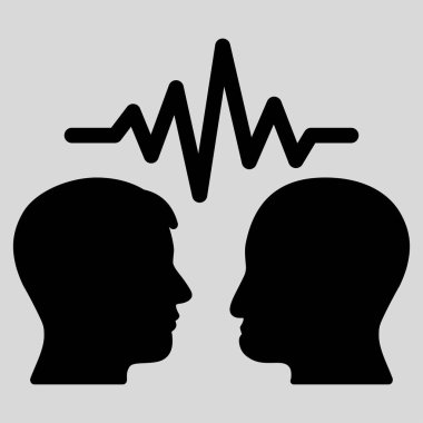 Kullanıcı iletişim sinyali düz vektör simgesi