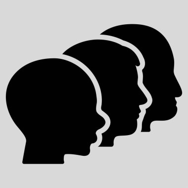 Kullanıcı grubu düz vektör simgesi