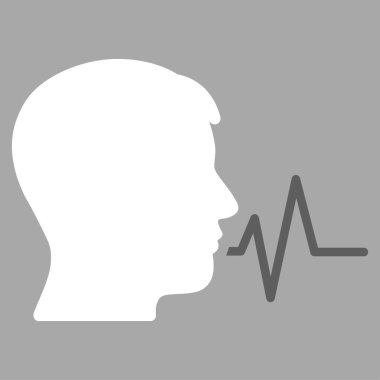 Kişi konuşma sinyali düz vektör simgesi