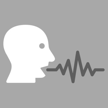 Kullanıcı sinyal düz vektör simge konuşmak