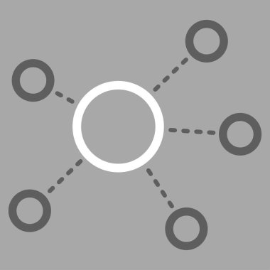 Sanal bağlantıları düz vektör simgesi