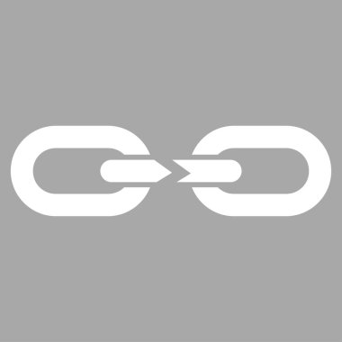 Zinciri ara düz vektör simgesi