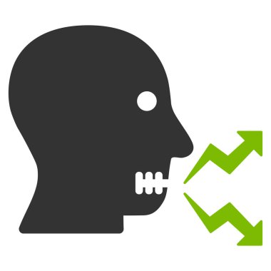 Kızgın kişi Not düz vektör simgesi