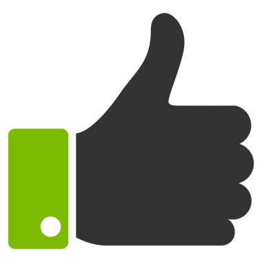 Başparmak yukarı düz vektör simgesi