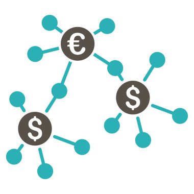 Mali ağlar düz vektör simgesi