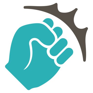 Yumruk Strike düz vektör simgesi