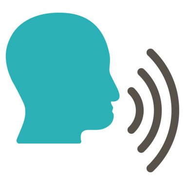 Kişi konuşma dalgaları düz vektör simgesi