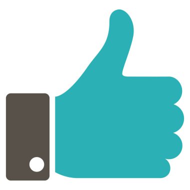 Başparmak yukarı düz vektör simgesi