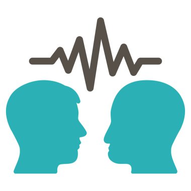 Kullanıcı iletişim sinyali düz vektör simgesi