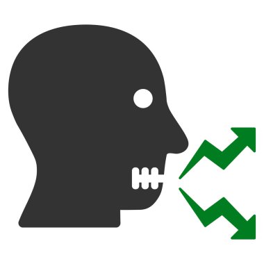 Kızgın kişi Not düz vektör simgesi