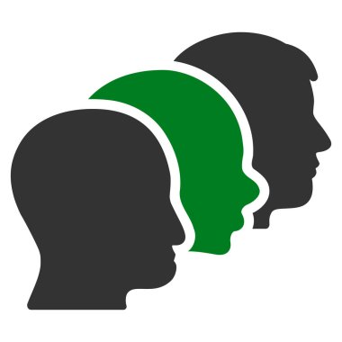 İstemci profilleri düz vektör simgesi