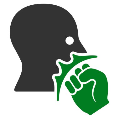 Yüz şiddet Strike düz vektör simgesi