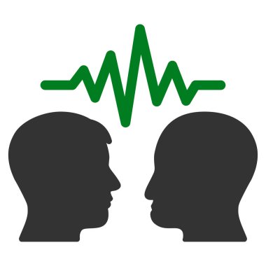 Kullanıcı iletişim sinyali düz vektör simgesi