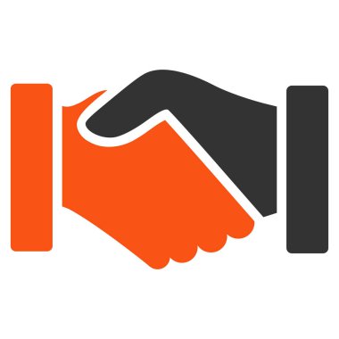 Satın alma el sıkışma düz vektör simgesi