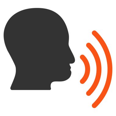 Kişi konuşma dalgaları düz vektör simgesi